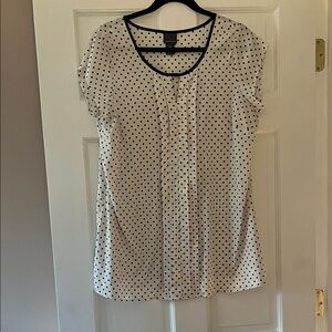 Motherhood Black and White Polka Dot Maternity Blouse